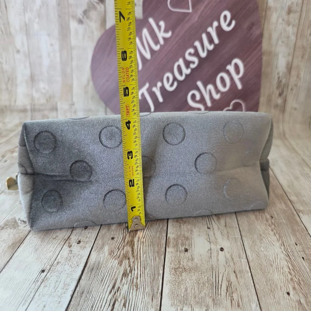 Kate Spade Gray Polka Dot Makeup Bag/Cosmetic Pouch
